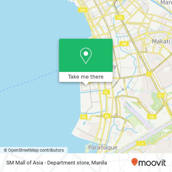 SM Mall of Asia - Department store map