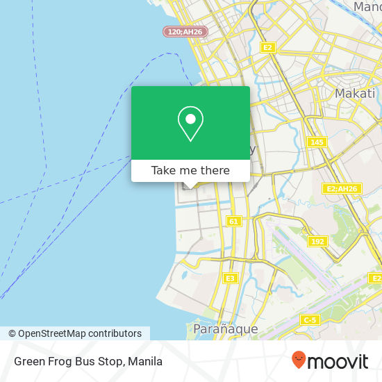 Green Frog Bus Stop map