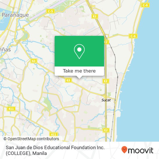 San Juan de Dios Educational Foundation Inc. (COLLEGE) map