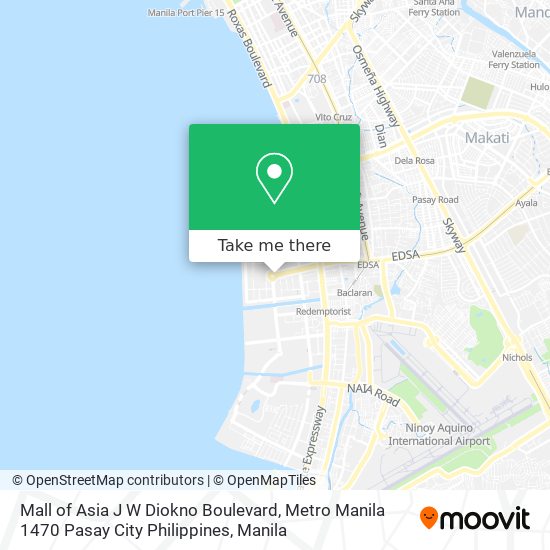 Mall of Asia J W Diokno Boulevard, Metro Manila 1470 Pasay City Philippines map