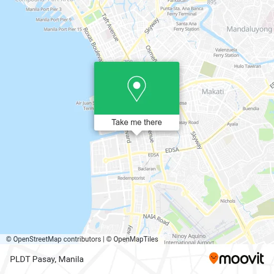 PLDT Pasay map