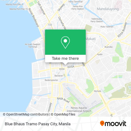 Blue Bhaus Tramo Pasay City map