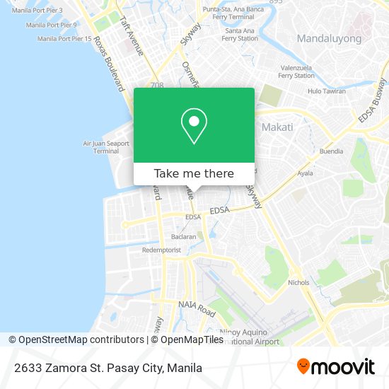 2633 Zamora St. Pasay City map
