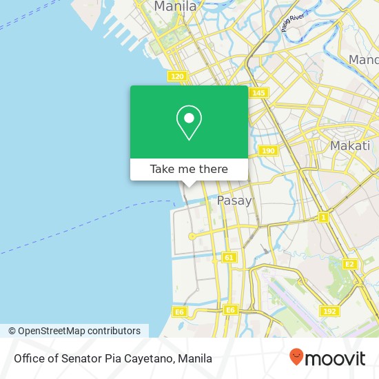Office of Senator Pia Cayetano map