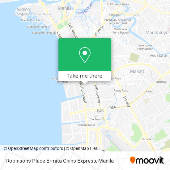 Robinsons Place Ermita Chins Express map
