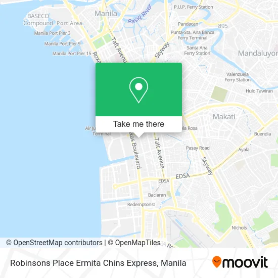 Robinsons Place Ermita Chins Express map