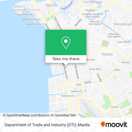 Department of Trade and Industry (DTI) map