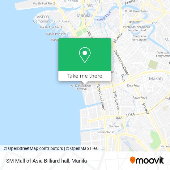 SM Mall of Asia Billiard hall map