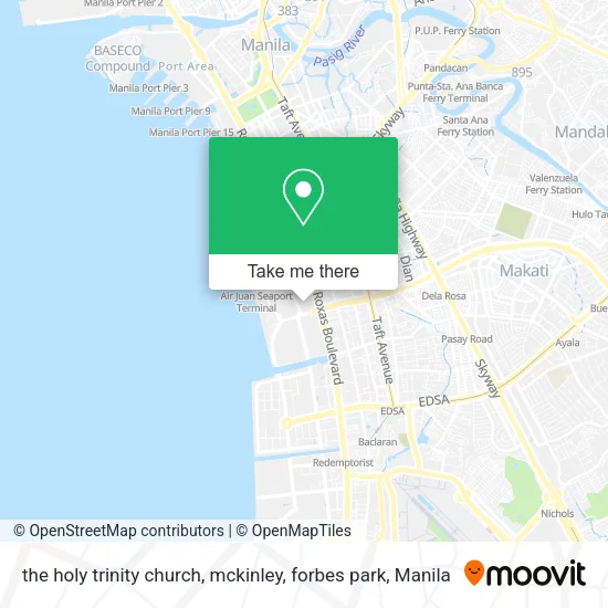 the holy trinity church, mckinley, forbes park map