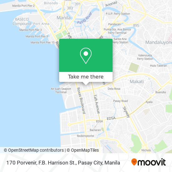 170 Porvenir, F.B. Harrison St., Pasay City map