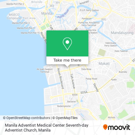 Manila Adventist Medical Center Seventh-day Adventist Church map