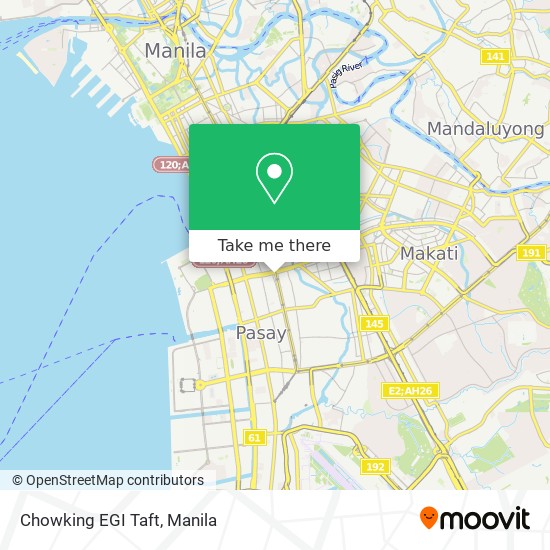 Chowking EGI Taft map