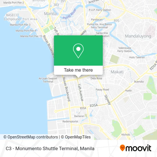 C3 - Monumento Shuttle Terminal map
