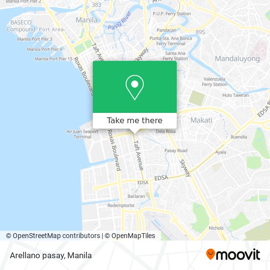 Arellano pasay map