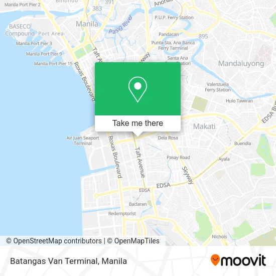 Batangas Van Terminal map