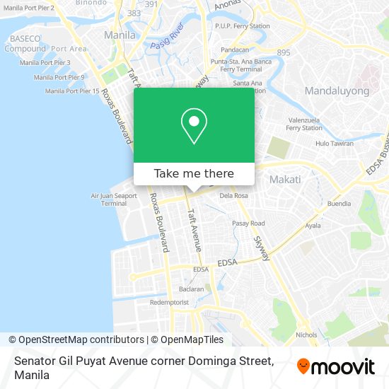 Senator Gil Puyat Avenue corner Dominga Street map