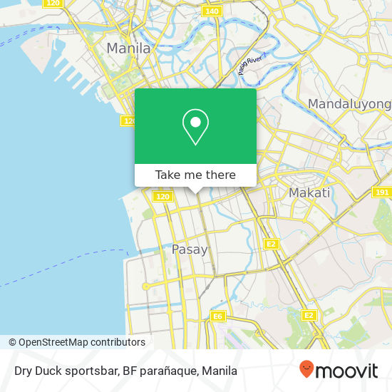 Dry Duck sportsbar, BF parañaque map