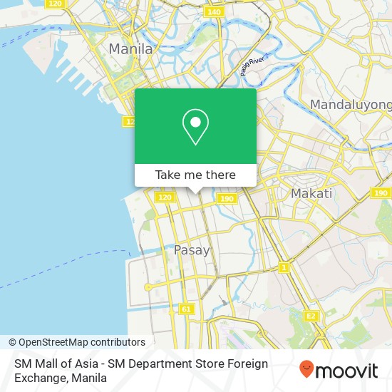 SM Mall of Asia - SM Department Store Foreign Exchange map