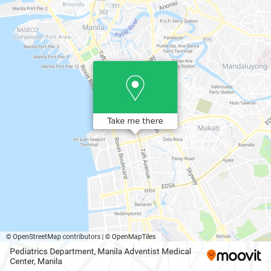 Pediatrics Department, Manila Adventist Medical Center map