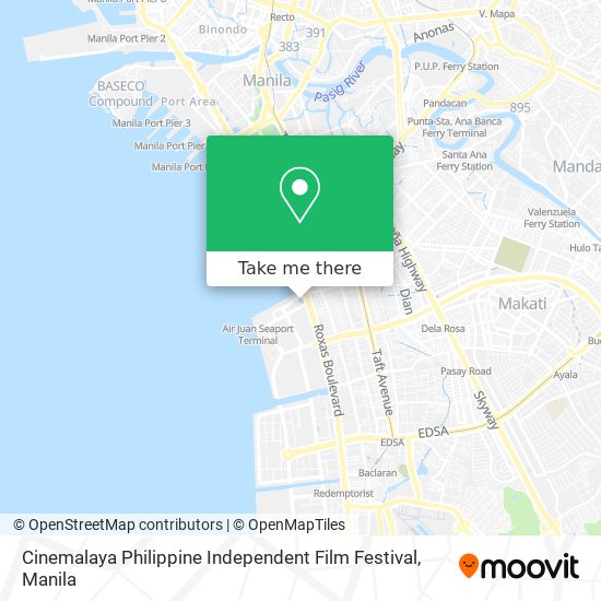 Cinemalaya Philippine Independent Film Festival map
