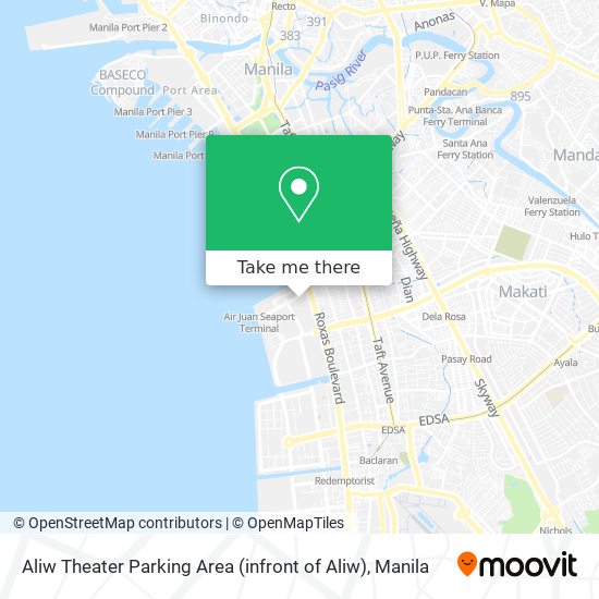 Aliw Theater Parking Area (infront of Aliw) map