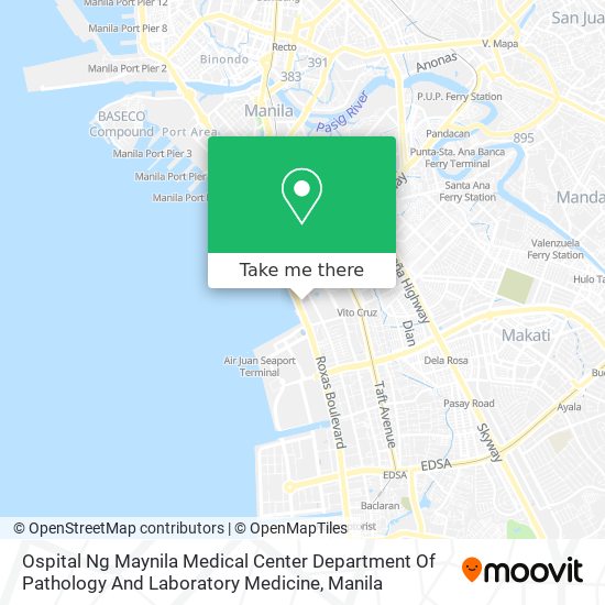 Ospital Ng Maynila Medical Center Department Of Pathology And Laboratory Medicine map