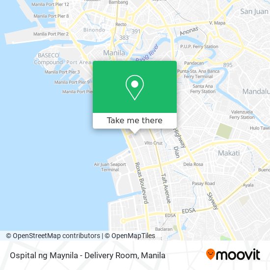 Ospital ng Maynila - Delivery Room map