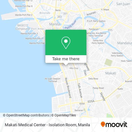 Makati Medical Center - Isolation Room map