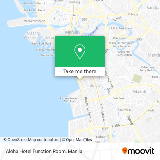 Aloha Hotel Function Room map