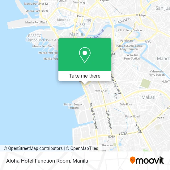 Aloha Hotel Function Room map