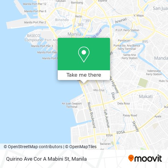 Quirino Ave Cor A Mabini St map