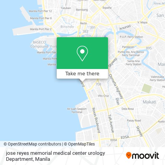 jose reyes memorial medical center urology Department map