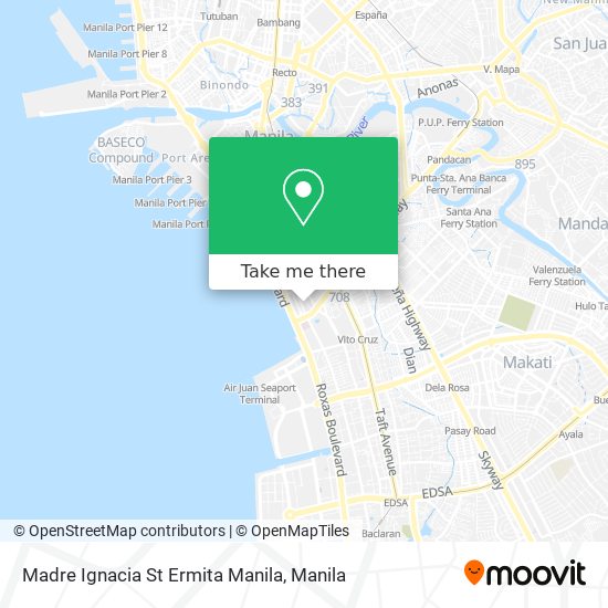 Madre Ignacia St Ermita Manila map