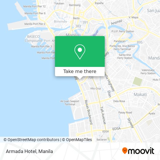 How to get to Armada Hotel in Manila by Bus or Train