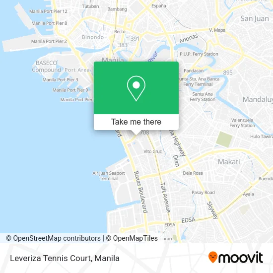 Leveriza Tennis Court map