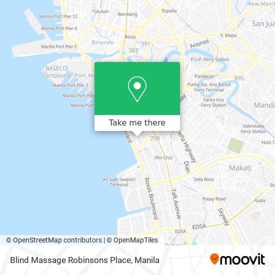 Blind Massage Robinsons Place map