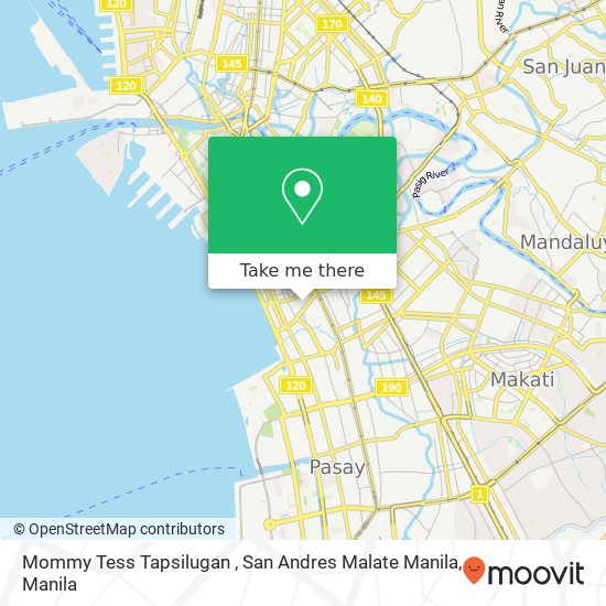 Mommy Tess Tapsilugan , San Andres Malate Manila map