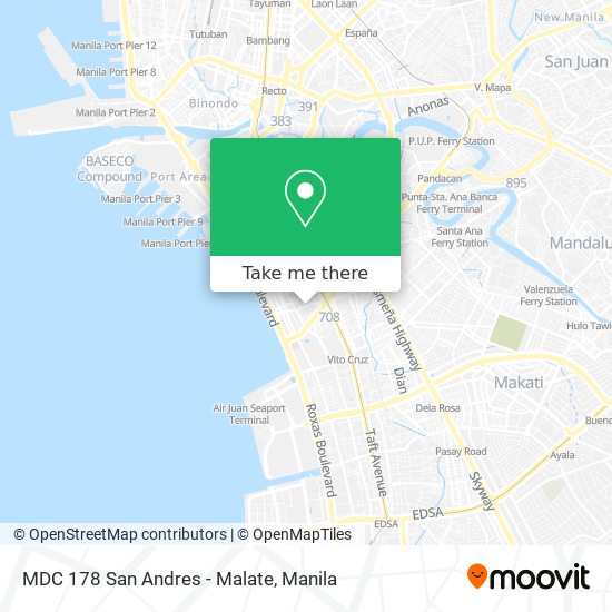MDC 178 San Andres - Malate map