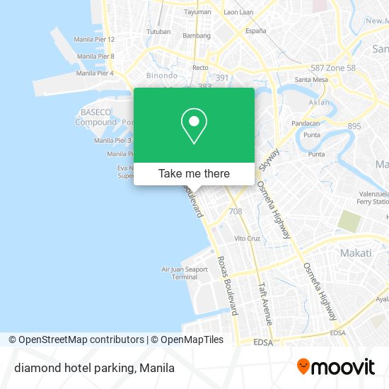 diamond hotel parking map