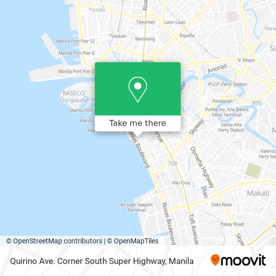 Quirino Ave. Corner South Super Highway map