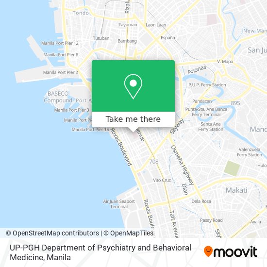 UP-PGH Department of Psychiatry and Behavioral Medicine map