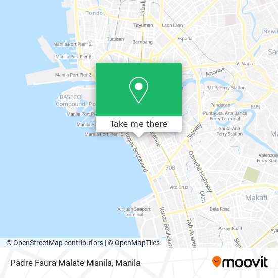 Padre Faura Malate Manila map