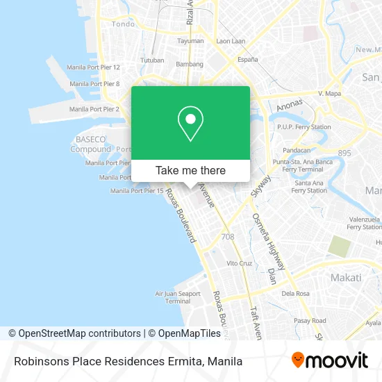 Robinsons Place Residences Ermita map