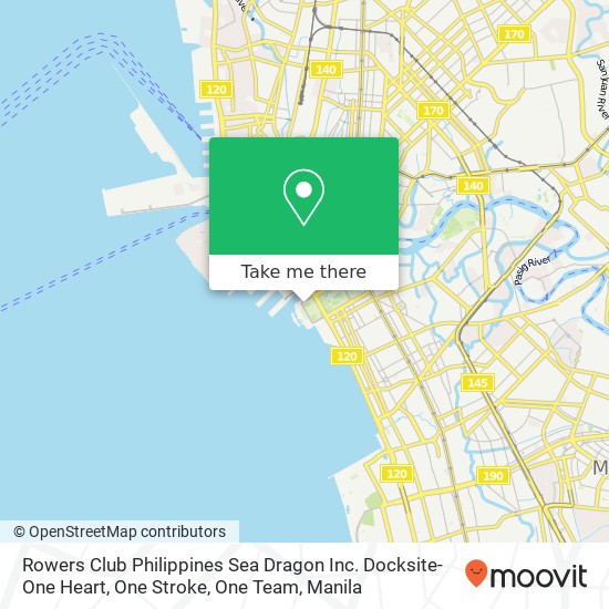 Rowers Club Philippines Sea Dragon Inc. Docksite- One Heart, One Stroke, One Team map