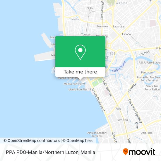 PPA PDO-Manila/Northern Luzon map
