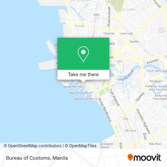 Bureau of Customs map