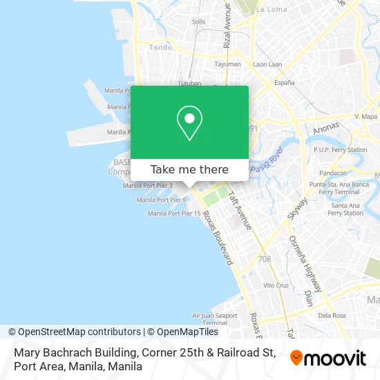 Port Area Manila Map How To Get To Mary Bachrach Building, Corner 25Th & Railroad St, Port Area,  Manila By Bus Or Train?