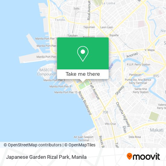 Japanese Garden Rizal Park map