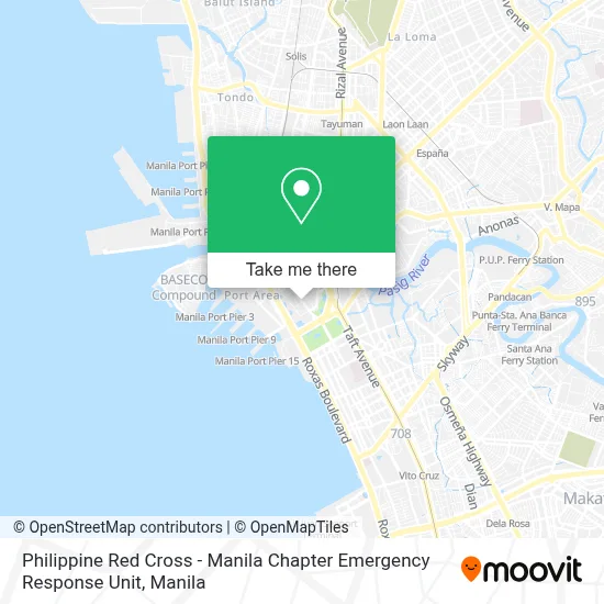 Philippine Red Cross - Manila Chapter Emergency Response Unit map