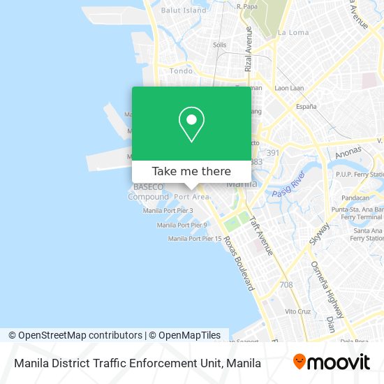 Manila District Traffic Enforcement Unit map